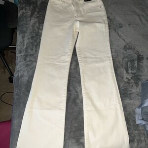 Express Cream High Rise Bootcut Jeans